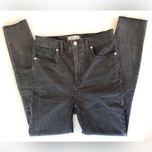 Madewell 11” High Rise Skinny Jeans | Faded Black | 28